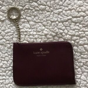 Kate Spade Burgundy Key & Card Holder